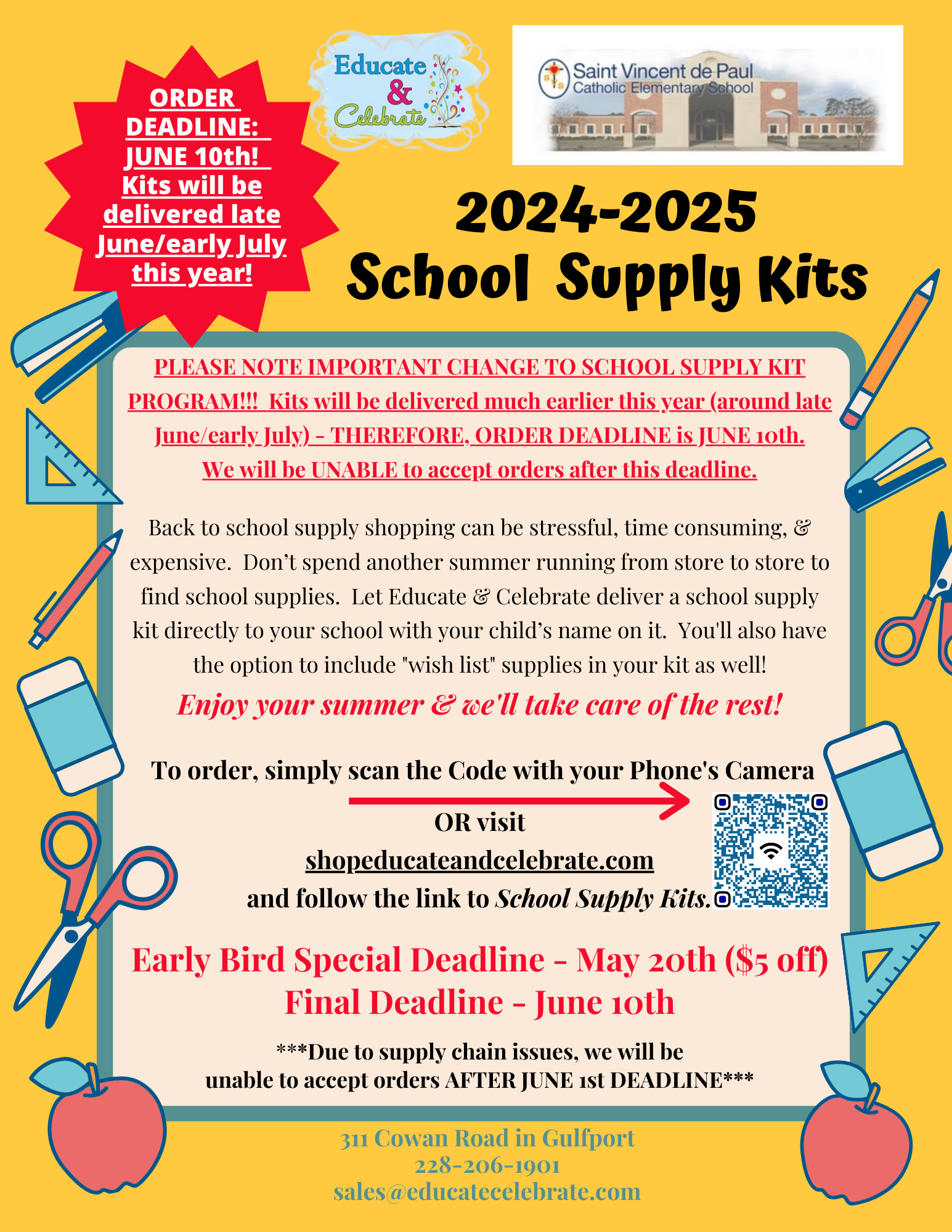 Read more about the article School Supply Kits for 2024-2025